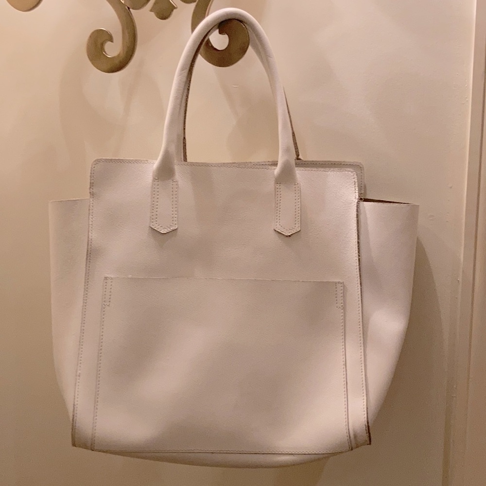 Italian made leather tote bag